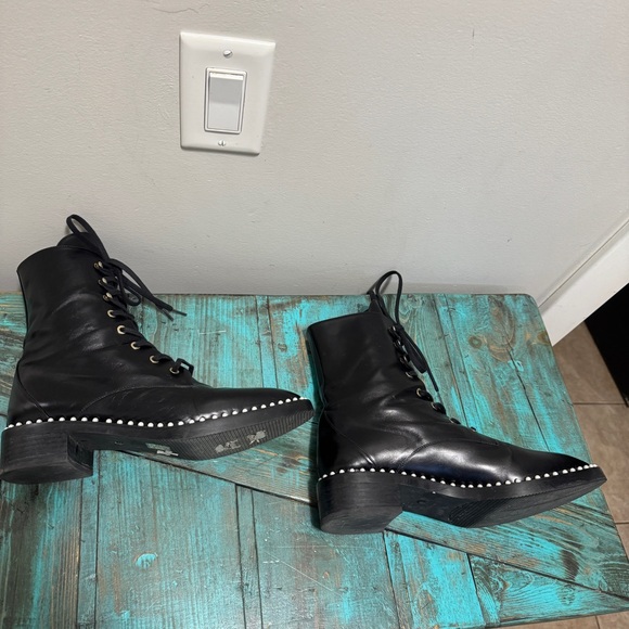 Stuart Weitzman Sondra Pearl Bootie Black Size 11M - Picture 7 of 16